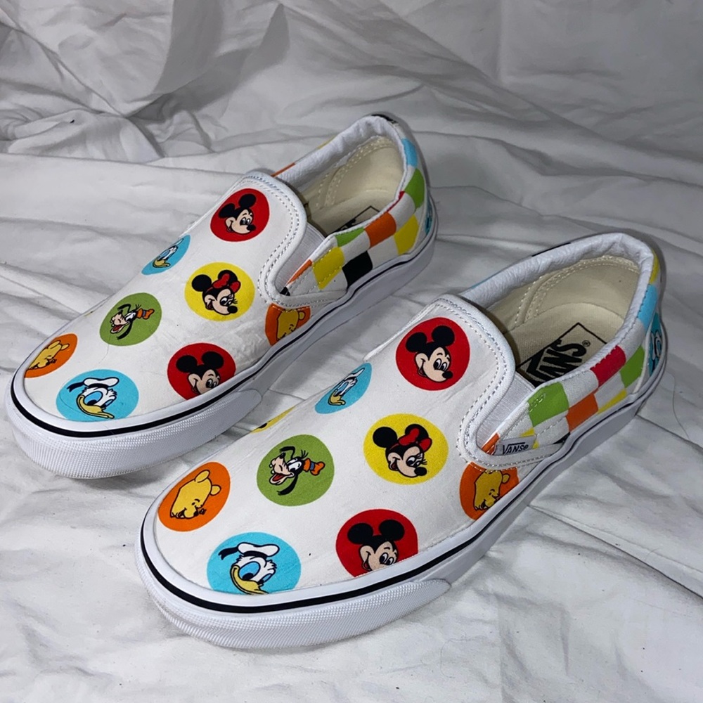 Vans Disney  Mickey & Friends 50th Anniversary Slip on Skate Sneakers Unisex